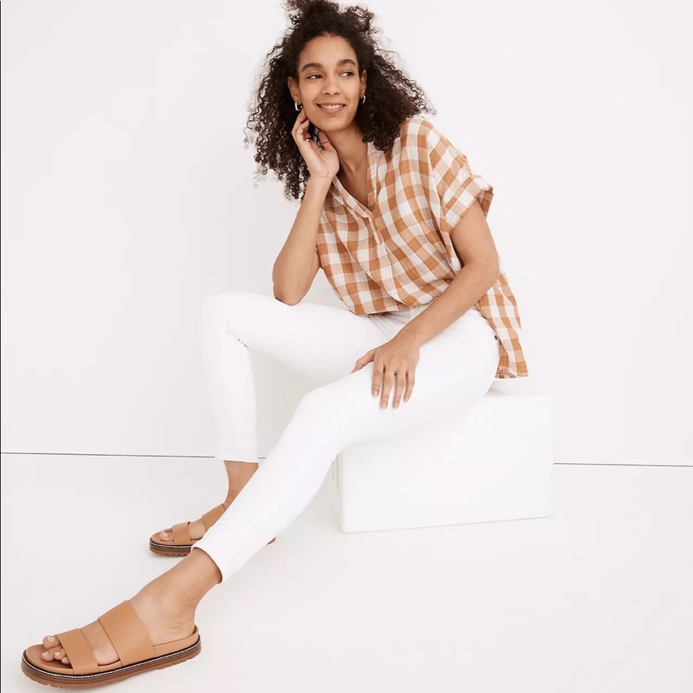 NWOT Madewell - 9” High Rise Skinny Jeans in Pure White